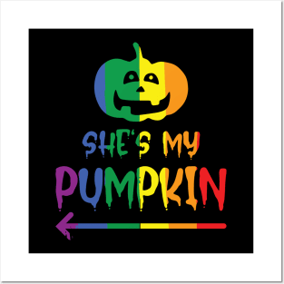 Halloween Partnershirt She`s my Pumpkin Posters and Art